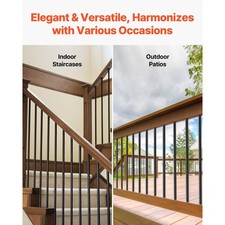 Staircase Balusters 101 Pack, 32 In Aluminum Stair Balusters, 3/4 In Water-Proof