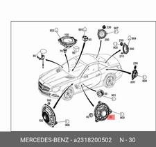 Mercedes-Benz Lautsprecher SL R231 A2318200502 Original Neu Mercedes-Benz Lautsprecher SL R231 A2318200502 Original Neu