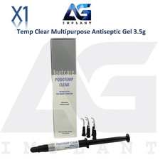 Temp Clear Multipurpose Antiseptic Gel Syringe 3.5g Light Cure Nail Repair