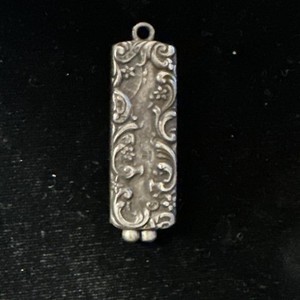 Sterling Silver Antique Cigar Cutter Fob Vintage Repoussé
