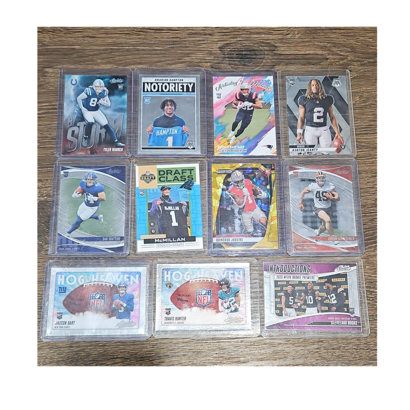 Panini 2025 NFL Rookie Stars 11 Card Lot Absolute Mosaic Prizm Parallels