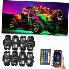 LED Rock Lights for Trucks RGB Rock Lights Kits, Waterproof Multicolor 8 Pods
