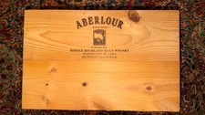 Boite d'expédition en bois vide pour 12 bouteilles de 1989 Aberlour Millennium Single Malt