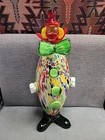 Murano Large Bow Clown Art Glass Millefiori Confetti Body 14" Tall Excellent