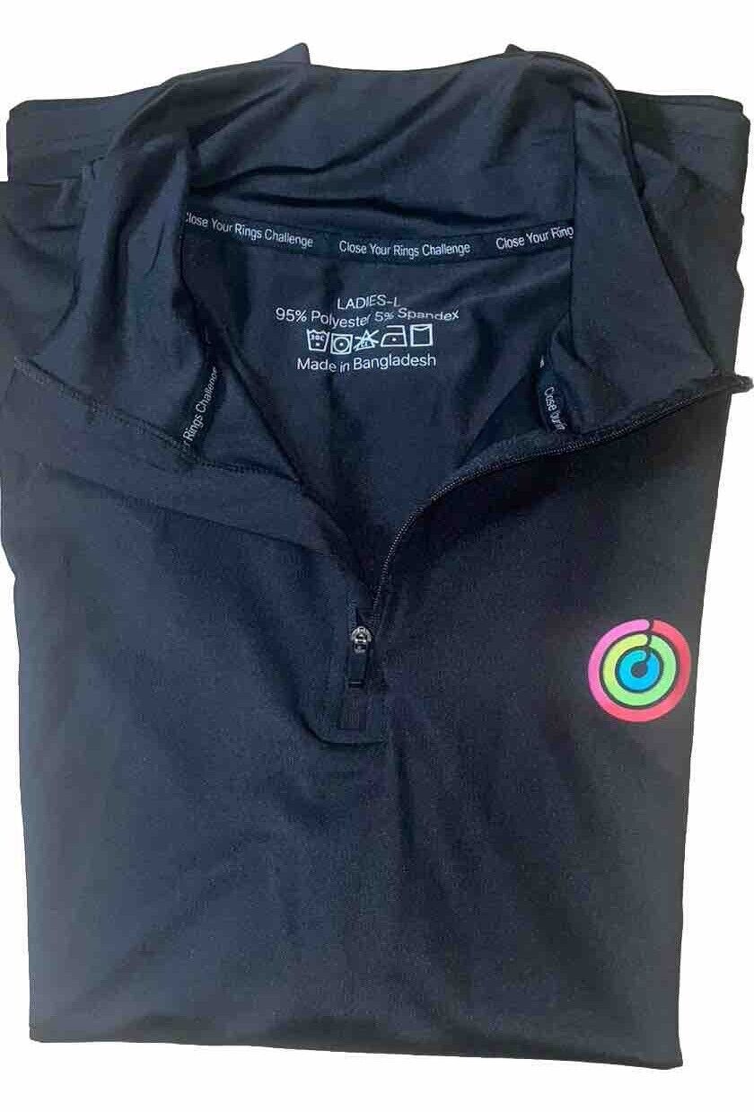 Apple Employee Close Your Rings 2022 Challenge 1/4 zip Pullover Ladies Large