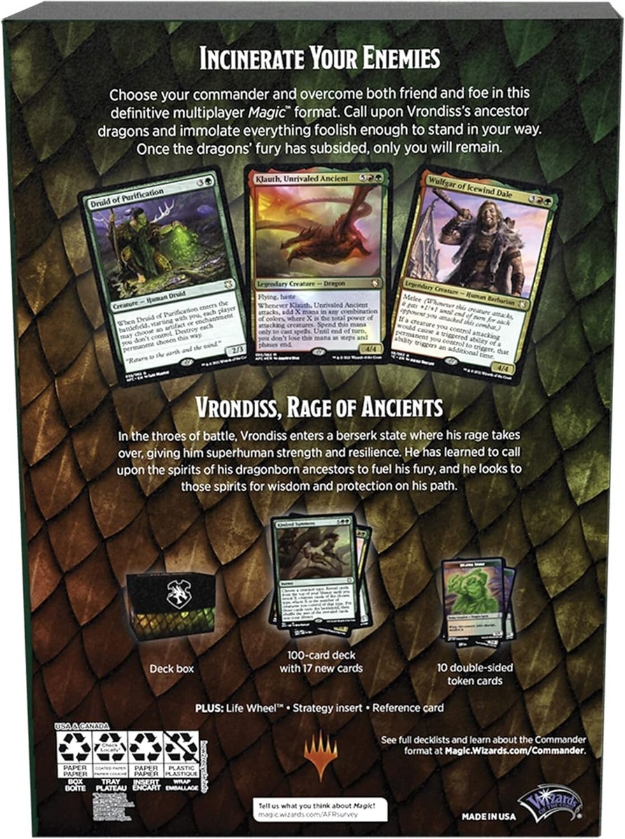 Magic MTG Adventures in the Forgotten Realms Commander Deck Draconic Rage