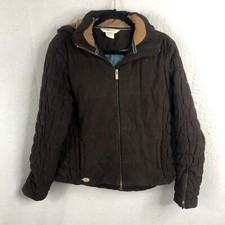 Ex Officio Jacket Womens Large Brown Quilted Puffer Microfiber Hiking Outdoors