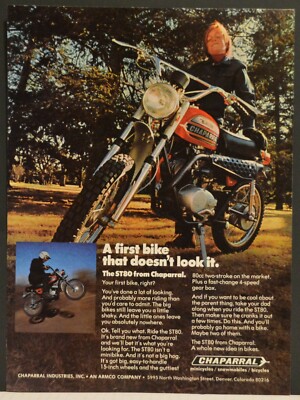 1973 Chaparral ST80 Motorcycle Print Ad