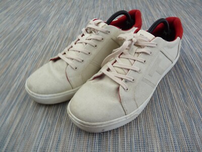 Toms Schuhe Herren UK 9,5 Beige Canvas Schnürschuhe Sneaker EUR 43,5