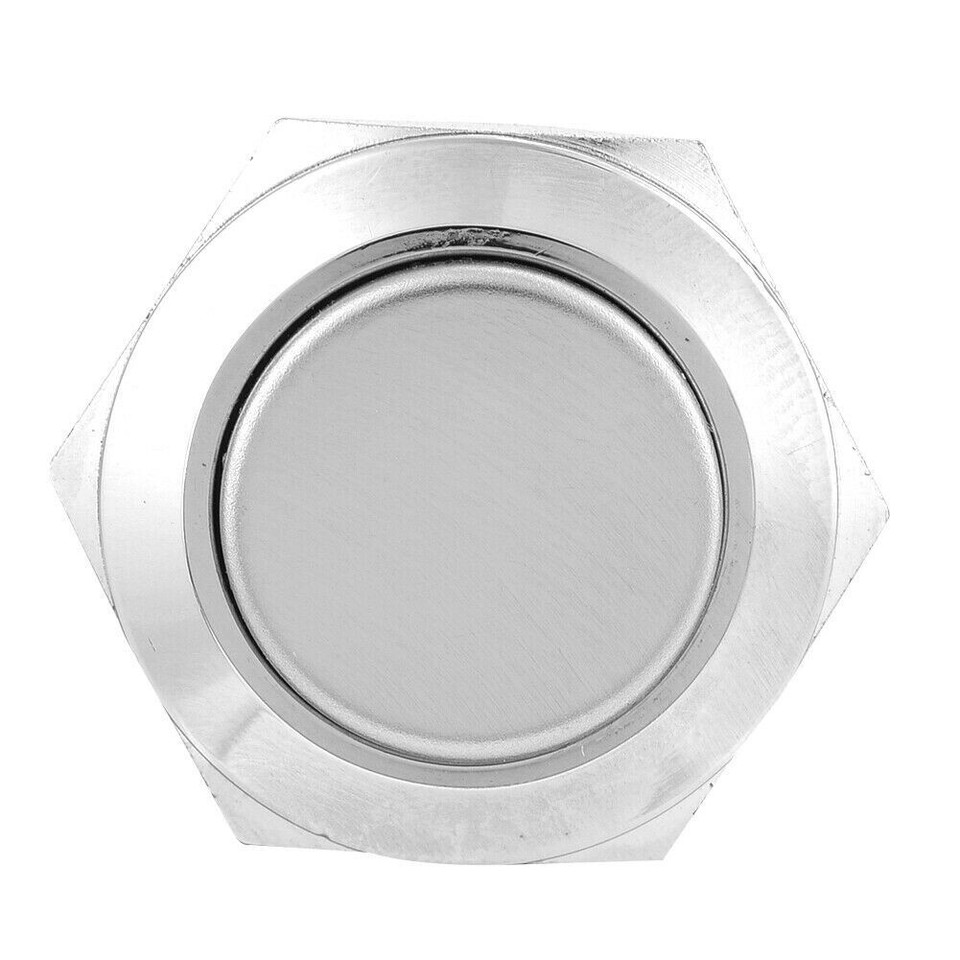 19mm Boat Horn / Starter Switch Circular Metal Momentary Push Button