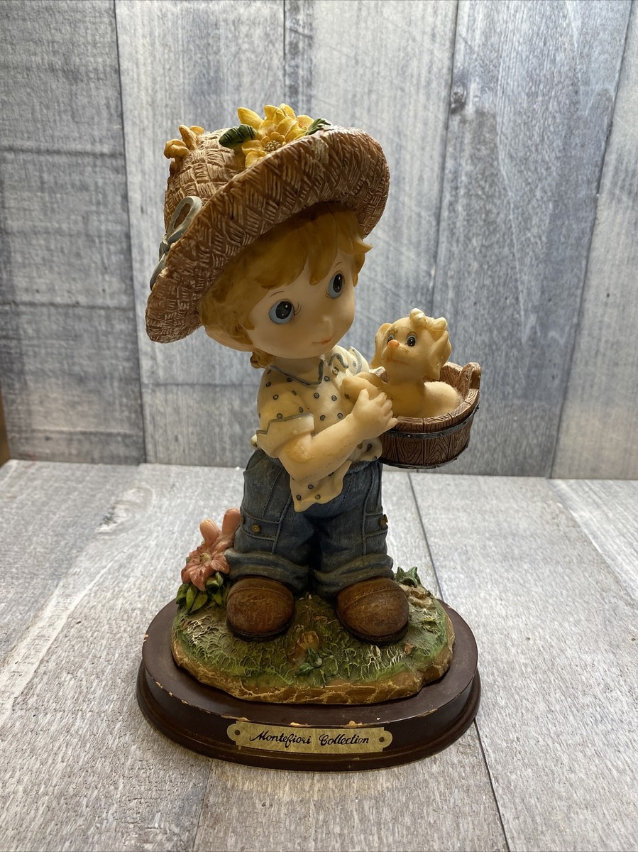 Montefiori Collection Italian Design Boy In Garden With Bucket And