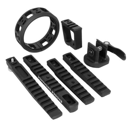 Badger Ordnance 調整可能なブラックバイポッド Badger Ordnance C.O.M.M. MAX 36mm 1.54