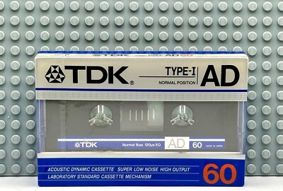 TDK  AD   60    1984  EUROPE  TYPE I   BLANK CASSETTE TAPE (1)   (SEALED)