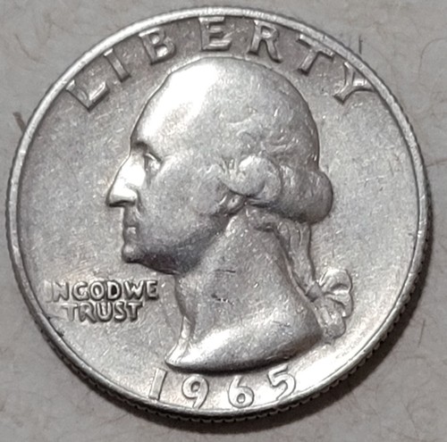 1965 Washington Viertel, 3 Buchstaben "A"s auf Rückseite ausgefüllt. - Bild 2 von 7