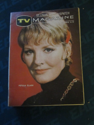 Post Dispatch Magazine Regional TV Guide April 1969 Petula Clark
