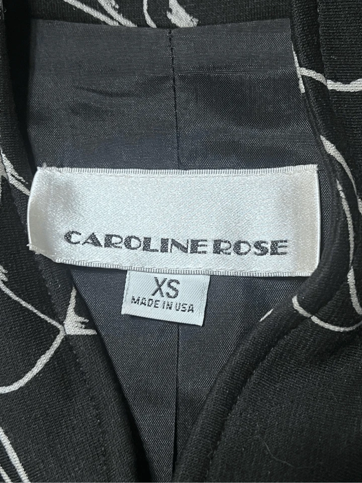 Chaqueta Blazer Caroline Rose Manga Larga Tejido Abstracto Talla XS Foto 3 de 3