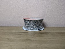 NEW Celebrate It Wired Ribbon 3/4 in X 30 ft Silver Tinsel Christmas New Years