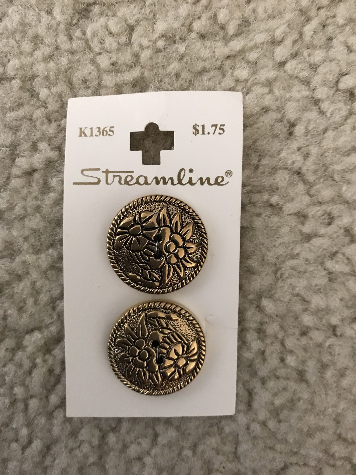 Stream Line Gold Buttons Streamline gold floral buttons - set of 8 - NEW | eBay