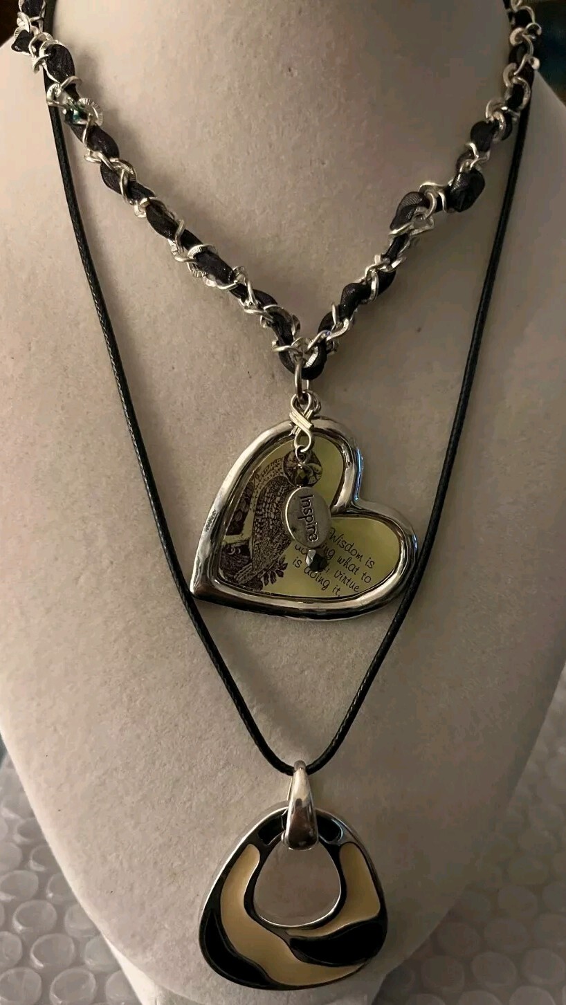 Lot Of 2 Necklaces 1 Inspirational Owl Amulet 14