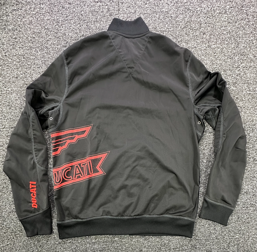 Ducati Track Jacket Mens Large Black Long Sleeve Full-Zip Motorcycle Script - Picture 7 of 10