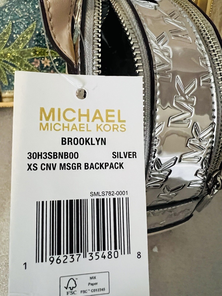 Michael Kors XS Brooklyn Messenger Backpack Bag Patent Leather