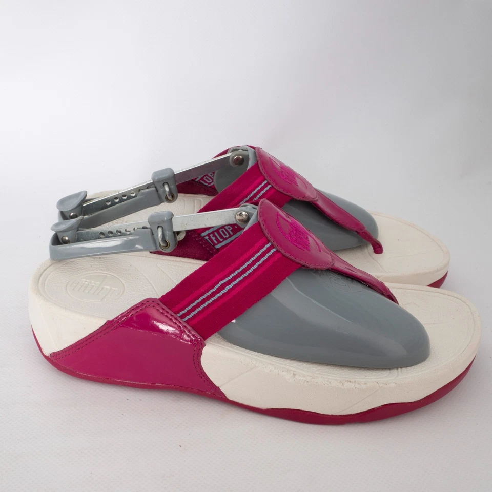 Sandálias plataforma FitFlop feminina flip flop tamanho EUA 8 Reino Unido 6 UE 39/25cm 033-058 - Imagem 4 de 4