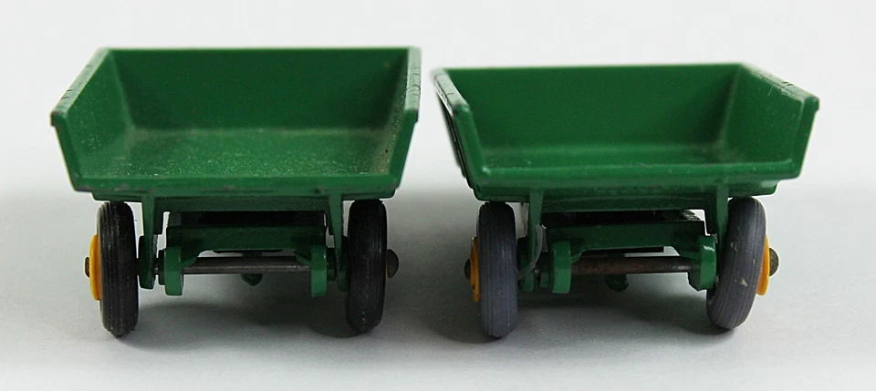 2 Matchbox GREEN TRAILER Serie Nº 51 Hecho en Inglaterra Ruedas Amarillas Foto 3 de 4