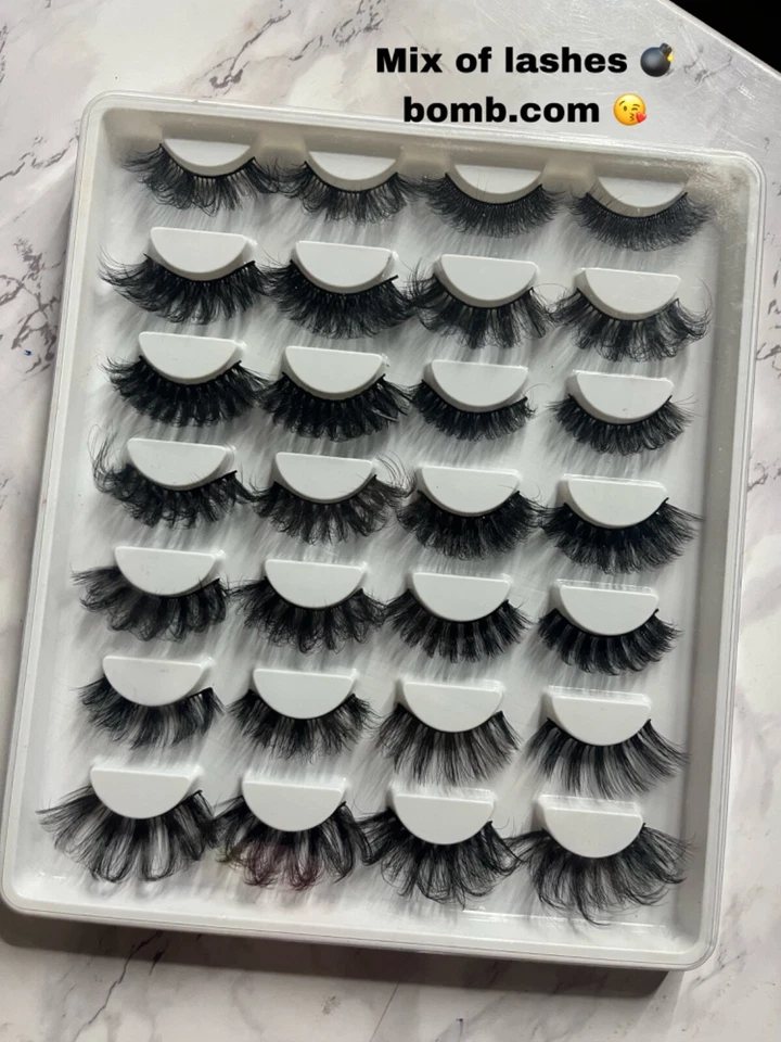 Fluffy Mink Eyelashes 10-20 MM And 20-25 MM Lashes Wispy Lashes , And Fluffy .  - Image 4 of 4
