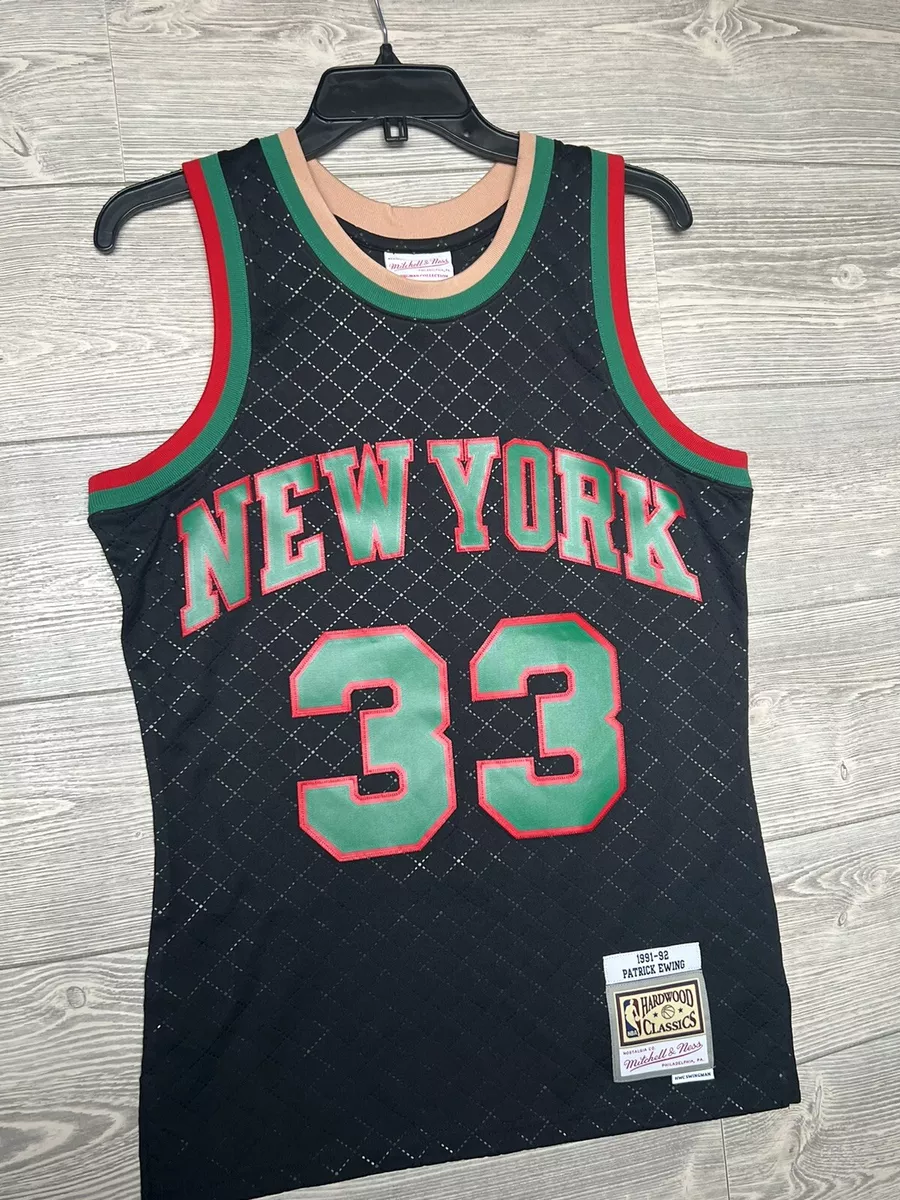 Patrick Ewing 1991-92 Mitchell & Ness NY Knicks Black Gold Swingman Jersey $130