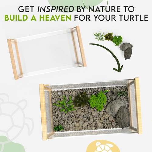 Aquatic Turtle Tank with Filter and Light Turtle Basking Platform Starter Kit - Picture 7 of 7