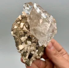 316 g World-Class Herkimer Diamond on Matrix, Floater Specimen w/ Druzy