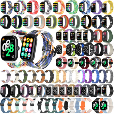 Für Redmi Watch 4 / Xiaomi Mi Band 8 9 Pro Silikon Edelstahl Leder Nylon Armband