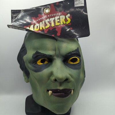 Vtg 1997 Dracula Rubber Latex Adult Halloween Mask Universal Monsters Studios