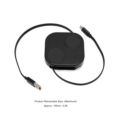 Retractable USB Fast Charging Cable 3 In 1 5A PD Multi USB Cord With Phone H Hot