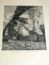 Kokerei Rheinelbe - Erich von Perfall -  Kunstdruck - 1922