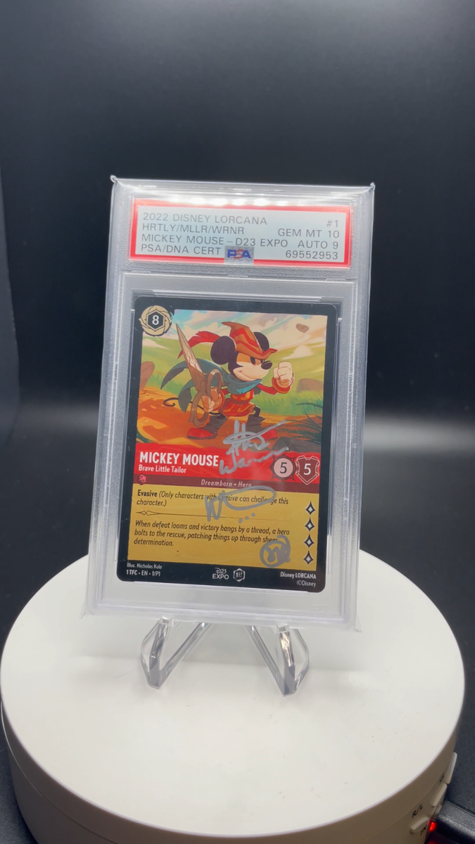 2022 Disney Lorcana D23 Expo - Mickey Mouse Brave #1 PSA 10 2022 Disney Lorcana D23 Expo - Mickey Mouse Brave #1 PSA 10