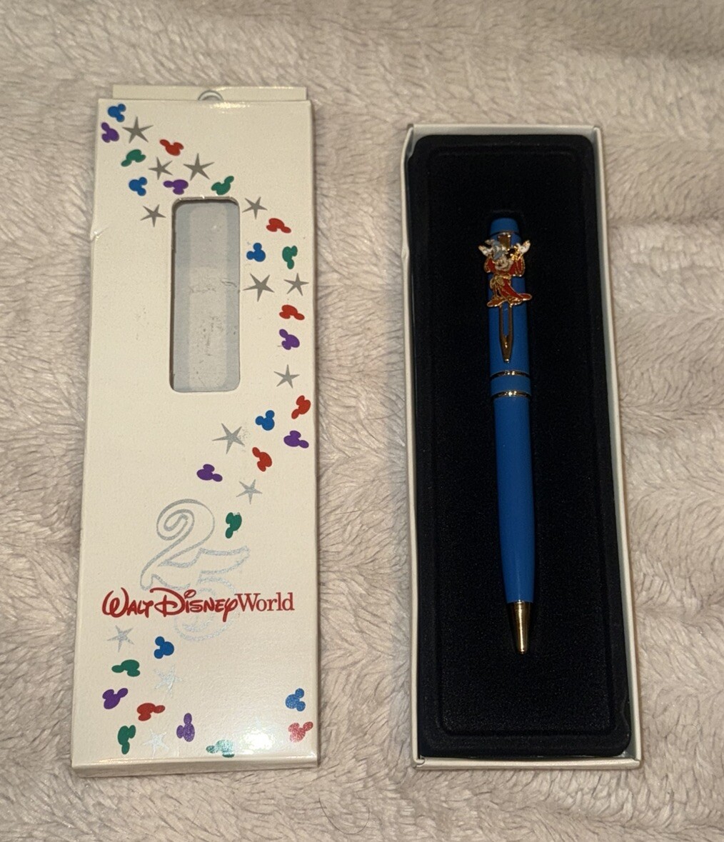 Vintage Walt Disney World 25th Anniversary Sorcerer Mickey Pen New