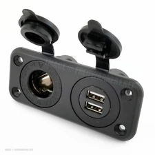 Marinco AFI 12VCOMBON-B SeaLink Deluxe Dual USB Charger 12V Black (No LED)