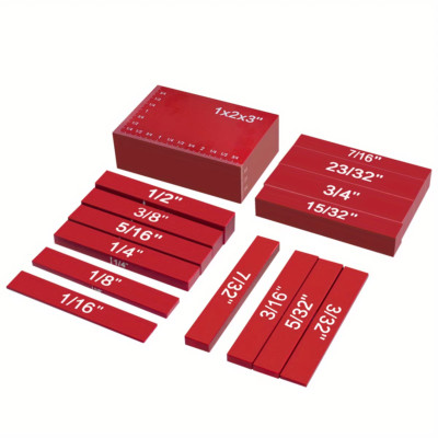 15-teiliges Aufstellblöcke Höhenmessgerät-Set, Aluminiumstangen für Oberfräse und Tisch 