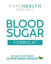 Blood Sugar Formula Supplement Pure Health 30 Capsules - 2 Bottles