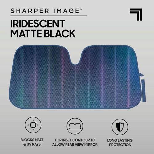 Sharper Image Auto Windshield Sun Shade Fits Car Truck Van SUV Standard 57x27in - Picture 13 of 38