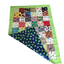 Brand New Hand-Made Child's Small Bed Patchwork Quilt/Activity Mat/Reversible