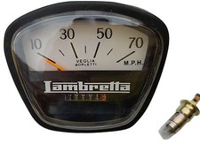 ukscooters LAMBRETTA SPEEDO 0-70M BLACK SPEEDO GP LI SX ITALIAN THREAD BULB .