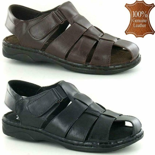 Para hombres Cuero Ligero Verano Sandalias Caminar Senderismo Playa de  Vacaciones Zapatos Tallas | eBay