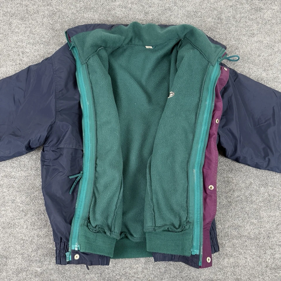 Vintage Freightliner Jacket Mens XL Blue 3-in-1 Fleece Lined Full Zip Vented - Image 3 of 4