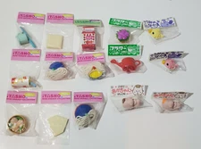 Lot (15) Iwako / Itasho / Made In Japan Assorted Mini Erasers New In Package NIP