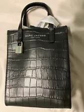 Marc Jacobs Micro Tote Leather HandBag/Crossbody With Detachable Strap-BLACK 