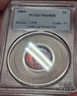 1904 1C PCGS PR64RB Proof Indian Head Cent Monster Rainbow Toned Electric Colors