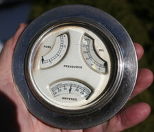 20s - 22 1922 Cadillac Vintage Gauge Cluster W Beveled Glass - Oil Amp Fuel 20s - 22 1922 Cadillac Vintage Gauge Cluster W Beveled Glass - Oil Amp Fuel