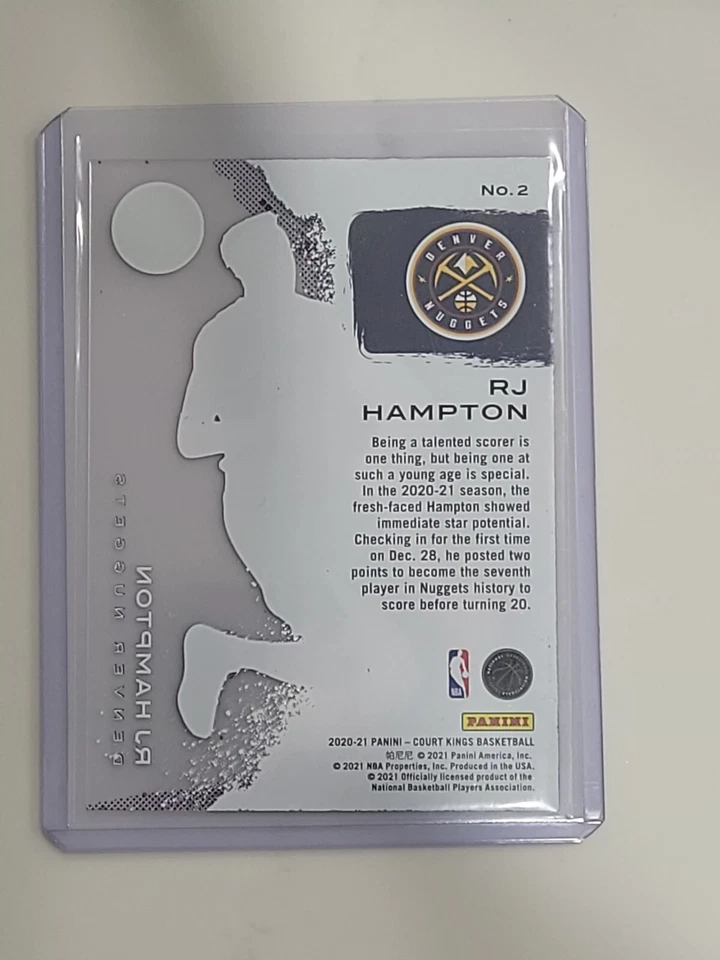 2020-21 Court Kings Acetate Rookies #2 RJ Hampton RC: Denver Nuggets - Image 2 of 2